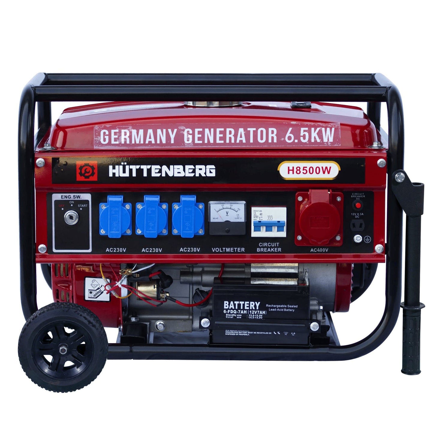 Generatore Di Corrente 6,5kw 6500w 220v/380v Ultra Silenzioso inverter